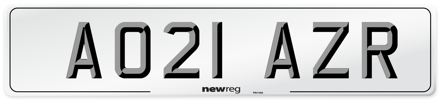 AO21 AZR Number Plate from New Reg